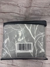 Grey Leaf Design Reversible 3 Piece Double Duvet Bedding+ Pillowcase Set CG K09