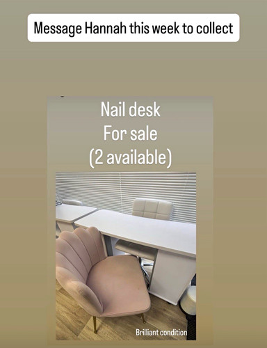 White manicure table nail desk - manicure,