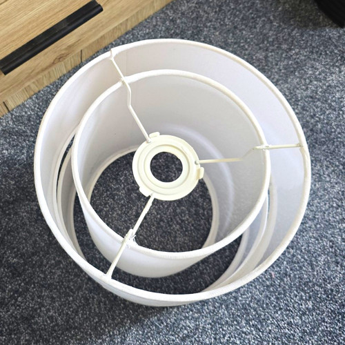 Dunelm white fabric double - -,