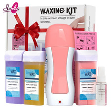 Depilatory Roll On Wax Kit Heater Rollers Waxing Cartridge Uk Plug