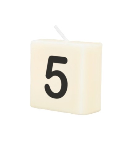 Letter candle - letter, 5