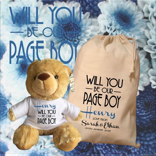Personalised page boy teddy - personalised,