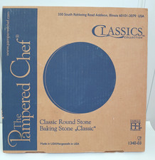 VGC Pampered Chef 1340-03 Classic Large Round Baking Pizza Stone 33cm 13in 