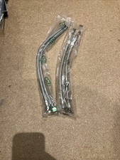 2 Pairs - Flexible M10 (10mm) Tap Connectors Monobloc Mixer Hose Pipe Tails