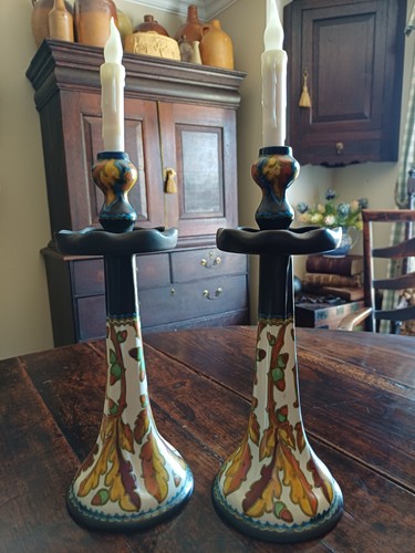 Pair large dutch gouda pottery - large,