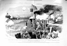 Original Old Antique Print