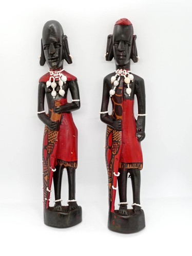 Vintage african dark wooden - vintage,