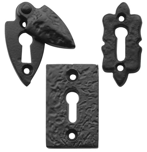 Key hole escutcheon rose black - hole,