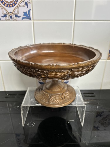 Vintage wooden pedestal - wooden, fruit