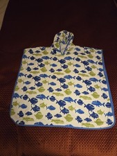 Mothercare Kids Hooded Poncho Towelling Robe 100% Cotton Swimming Beach Towel.