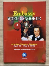 Embassy World Snooker Finals 1999 Programme Stephen Hendry Ronnie O’Sullivan
