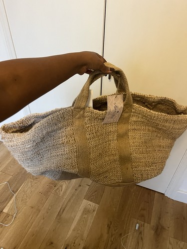 Woven from natural raffia - , with