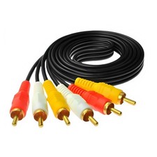 1.5m 3 RCA Male to Plug Cable Lead PHONO Audio & Video Composite AV TV/DVD Wire