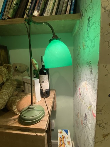 Art deco desk - art, lamp