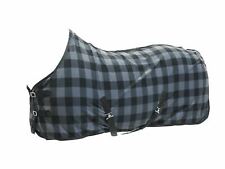 Best On Horse Fleece Cooler Rug Check Black and Strawberry 