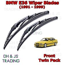 (91-99) BMW E36 3 Series Front Wiper Blades Windscreen 21" 20" Hook Type Wipers