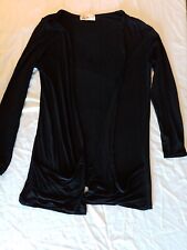 Ladies Cardigan Lush Clothing Size M/L Open Front Black 20365