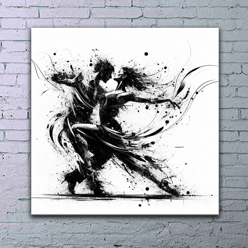 Wonderful black white tango - black,