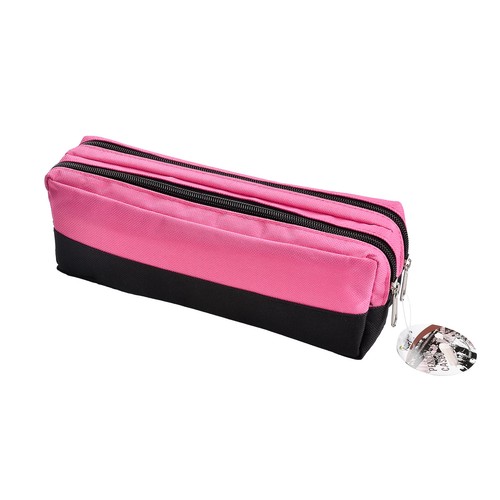 Large double zip - fabric, pencil