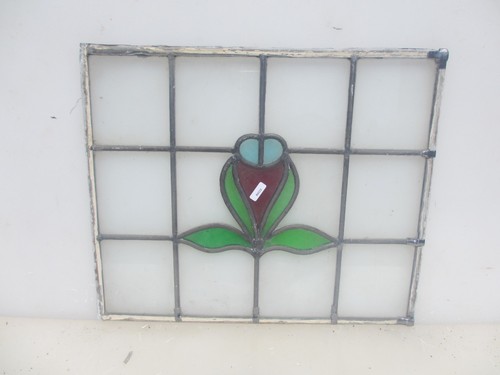 Antique stained glass window - stained,