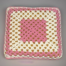 Crocheted Throw Pillow White