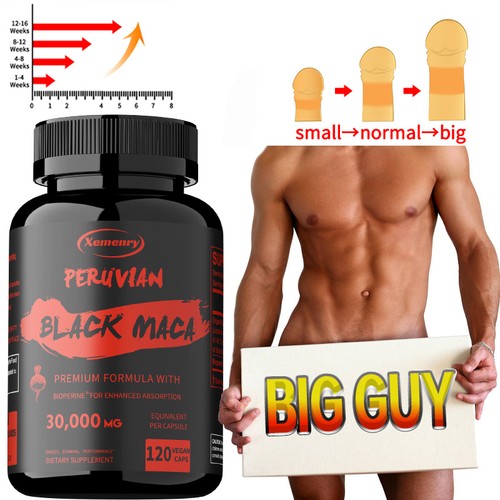 Peruvian black maca men - black, men's