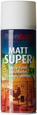 Plasti-kote 3100SE 400ml Super Matt Spray Paint - White
