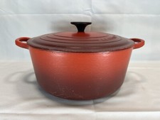 Le Creuset Casserole Dish Dutch Oven Cast Iron Red 26