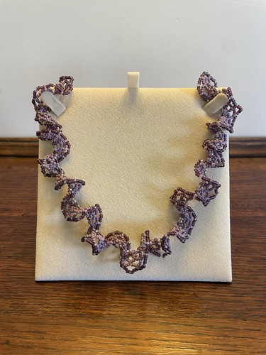 Vintage purple beaded spiral - vintage,