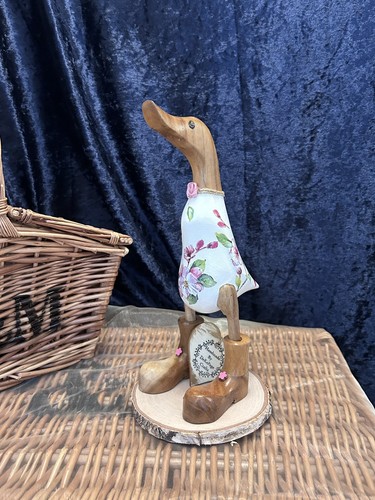 Wooden duck 24cm fairtrade - duck,