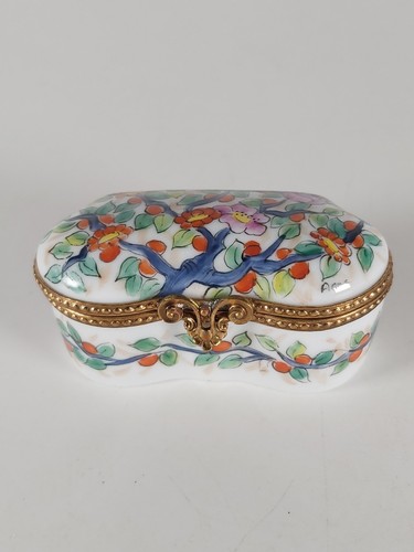 Antique limoges floral trinket - floral,