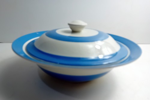 Green cornishware lidded - green,