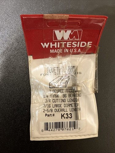 Whiteside k33 7 degree - whiteside, 7-degree