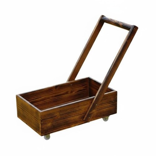Kids wooden push trolley - kids,