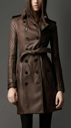 Women brown lambskin leather - lambskin,