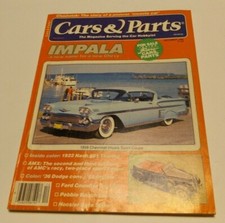 Cars and Parts, November 1985  Impala, 36 Dodge Convertible Sedan, 1922 Nash 
