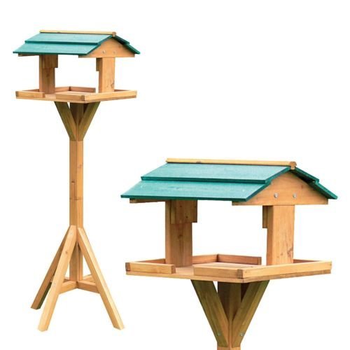 Traditional wooden bird table - traditional,