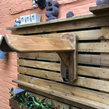 Wooden Saddle Rack Stand Handmade Rustic look Wall mounted with hat/bridle hook