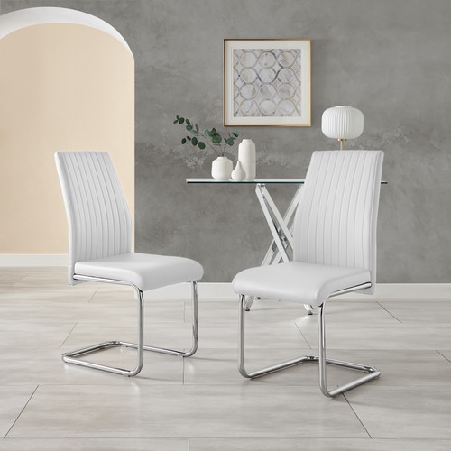 Lorenzo faux leather silver - x2,