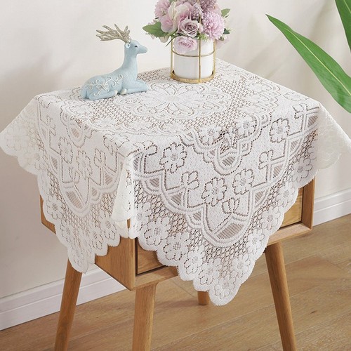 Embroidered white lace - white,