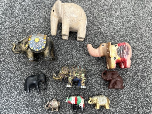 Elephant ornament set job lot - elephant,