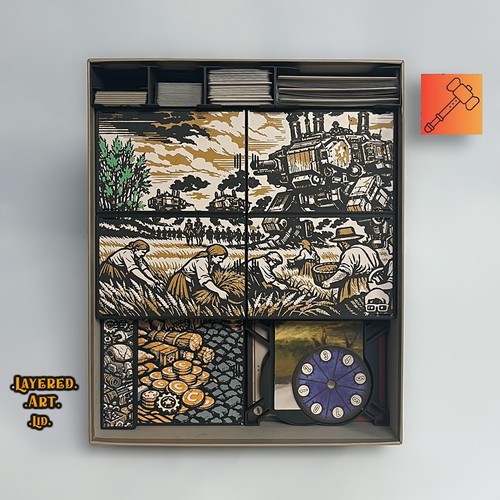 Scythe board game insert - board,