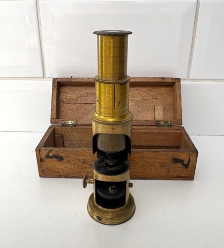 Antique field microscope with - antique,
