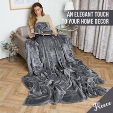 Soft Faux Fur Fleece Blanket