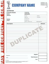 A4 Invoice Receipt Pad Garage