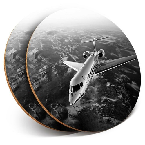 Coasters private jet - bw,