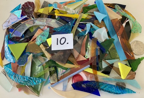 Stained glass offcuts mosaic - stained,