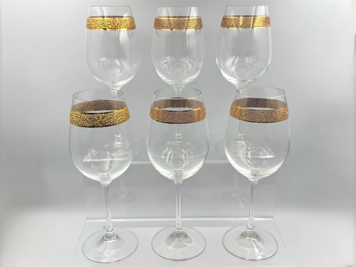 Wine glasses gold gilt rim - wine,