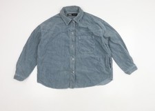 Zara Women's Blue Corduroy Jacket Button Medium