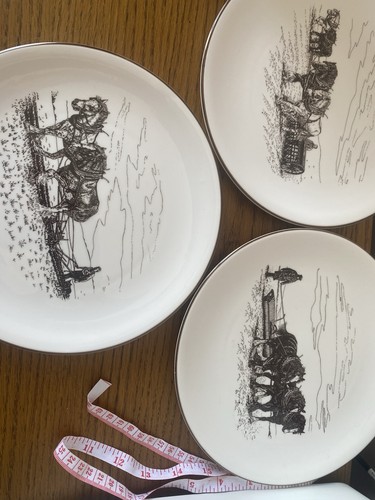 Vintage plates horses - x,